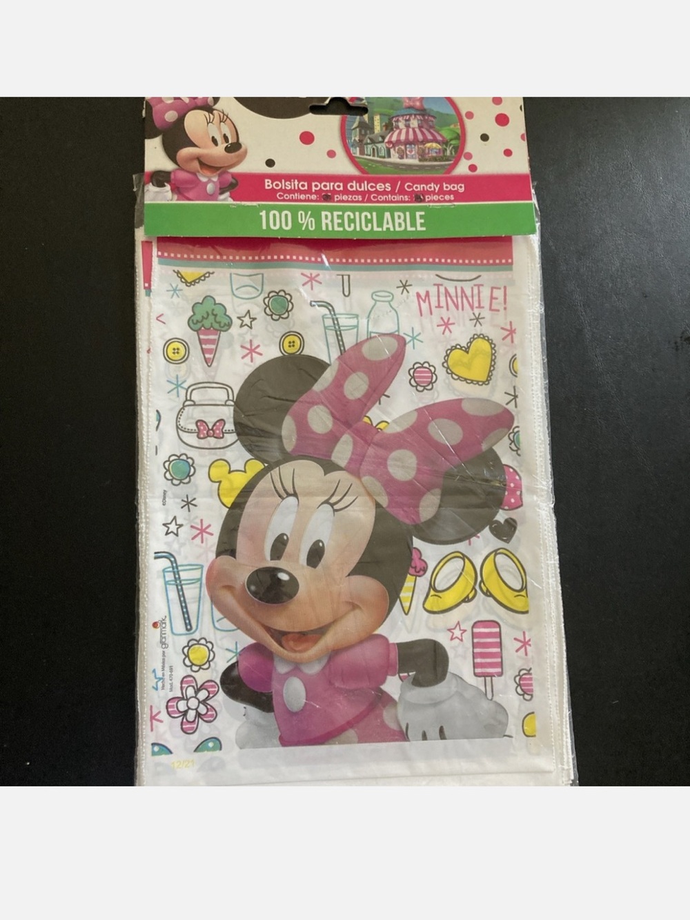 Disney Minnie Mouse Party Favor Bags in Pink and Yellow - 25 pc set